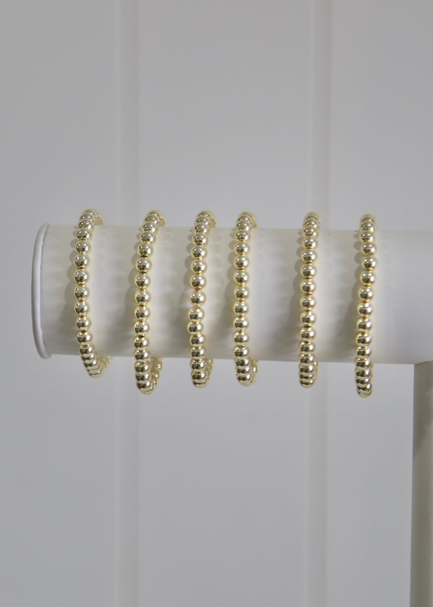 Large Gold Beaded Bracelet