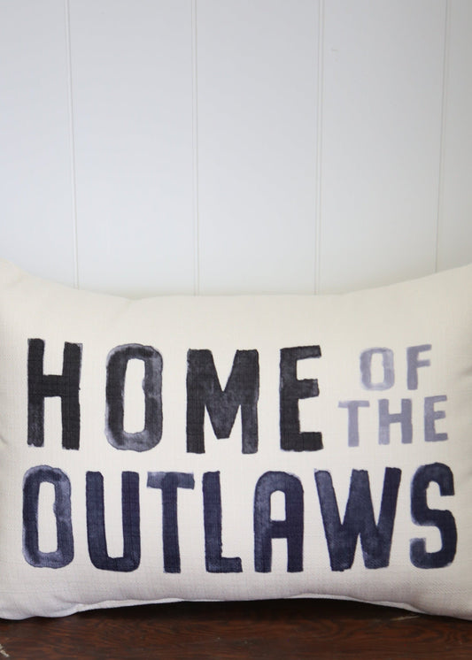 Home Of The Outlaws Pillow