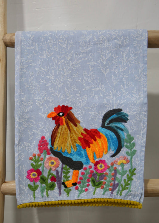 Rooster In Wilderness Tea Towel