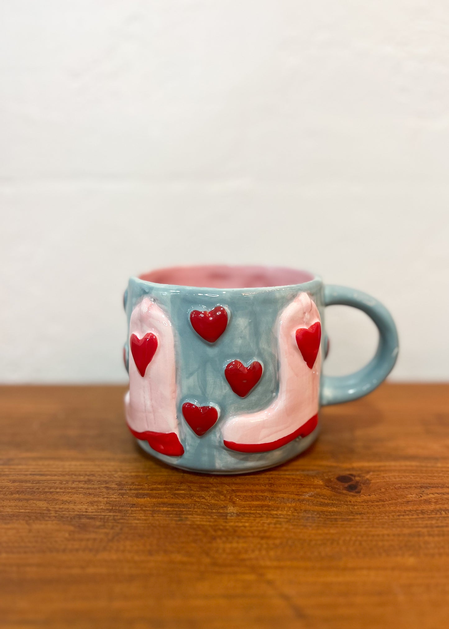 Cowboy Boots Heart Mug