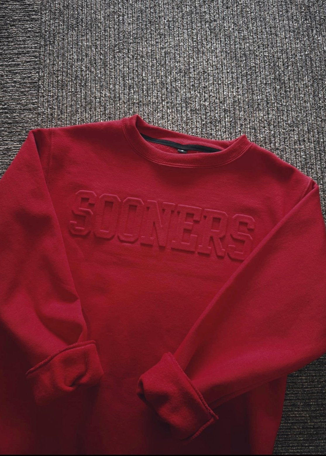 Sooners Embossed Crewneck