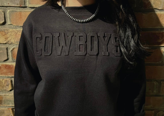 Cowboys Embossed Crewneck