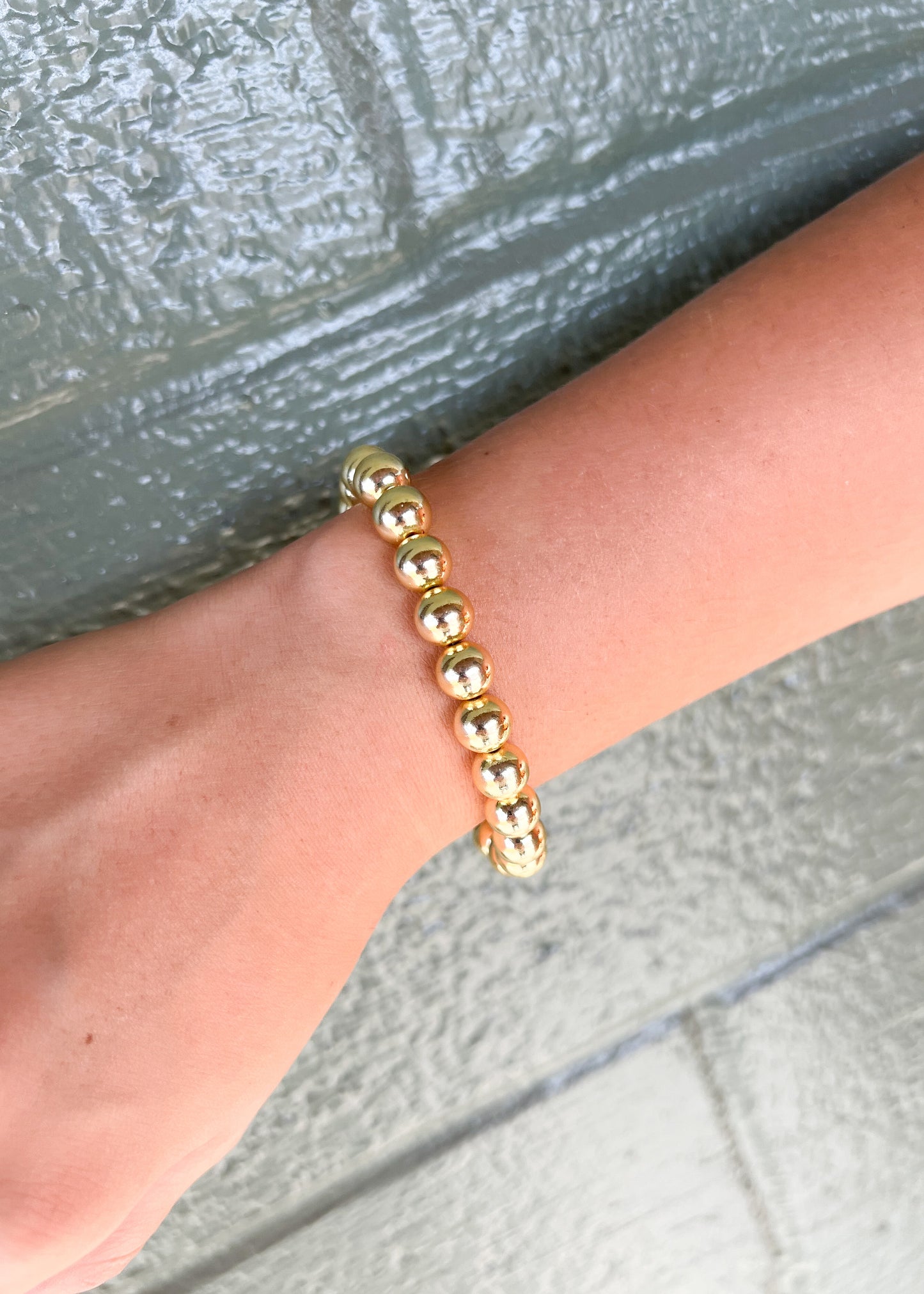 Large Gold Beaded Bracelet