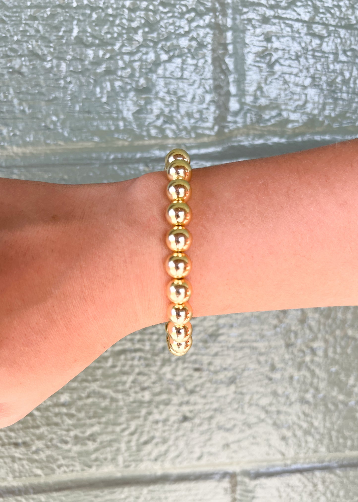 Large Gold Beaded Bracelet