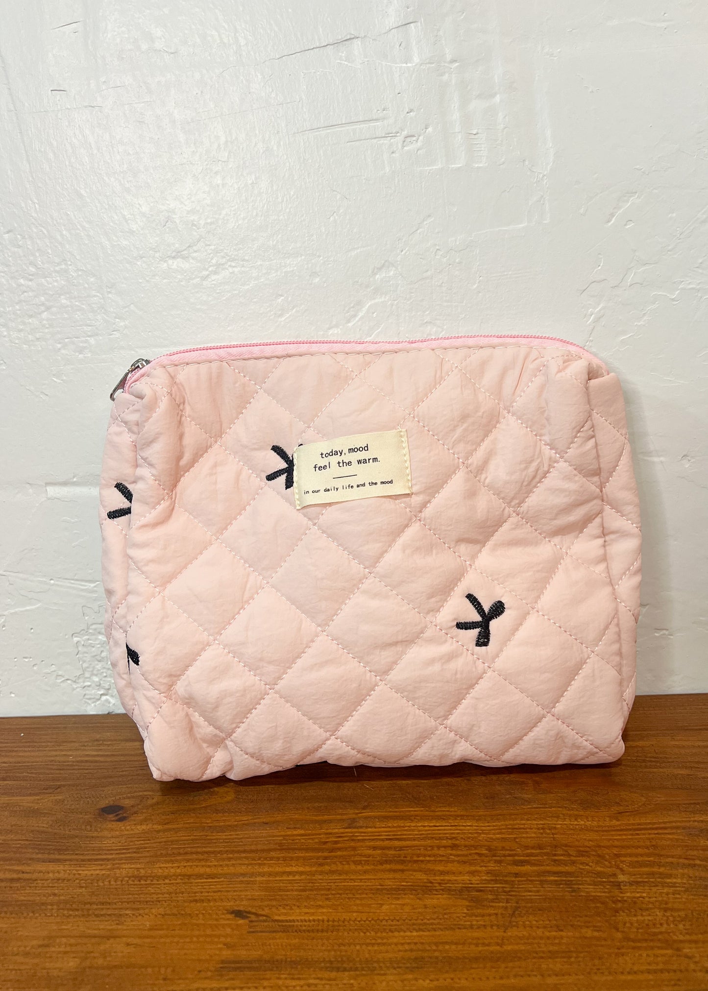 Pink Bow Cosmetic Bags