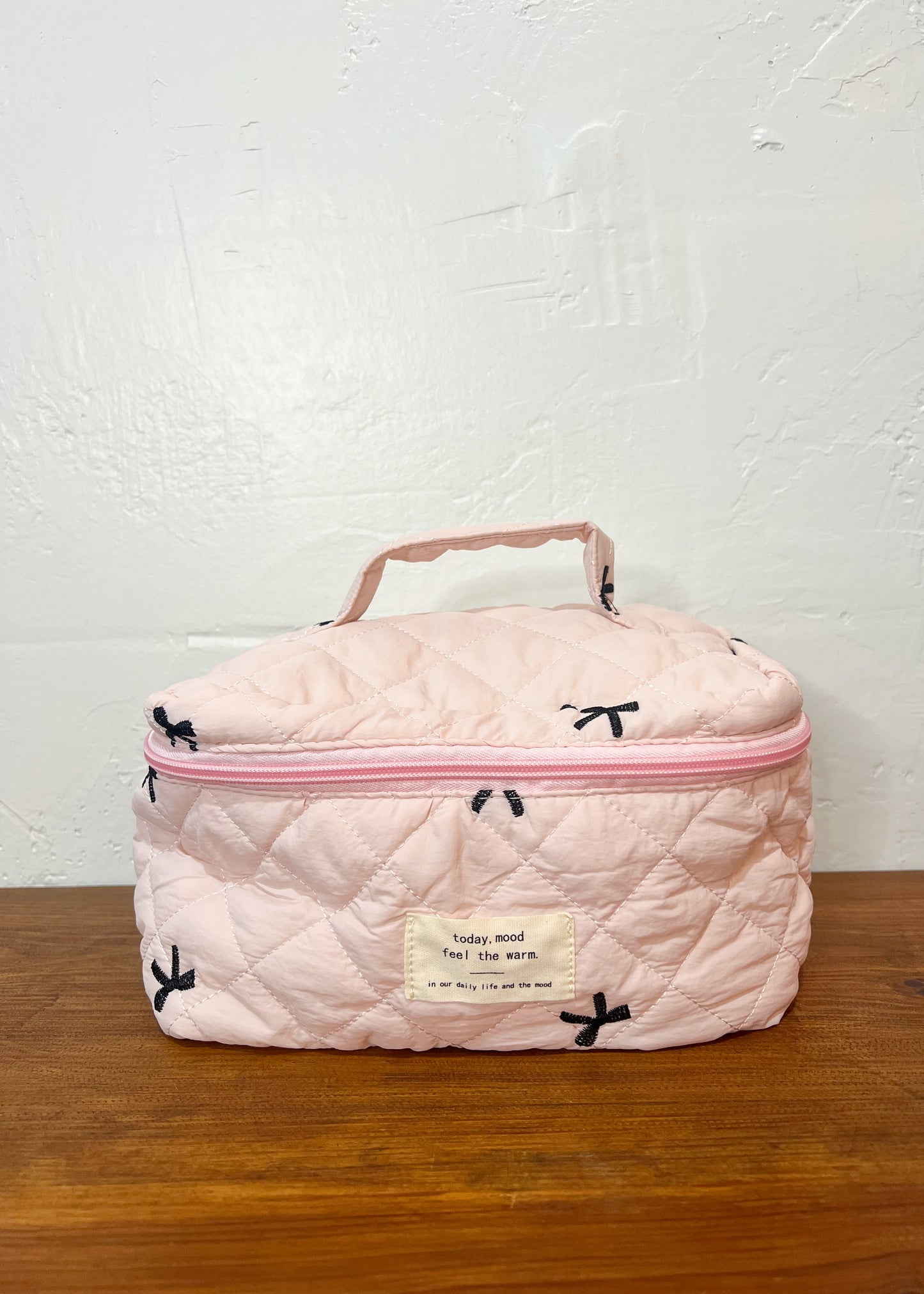 Pink Bow Cosmetic Bags