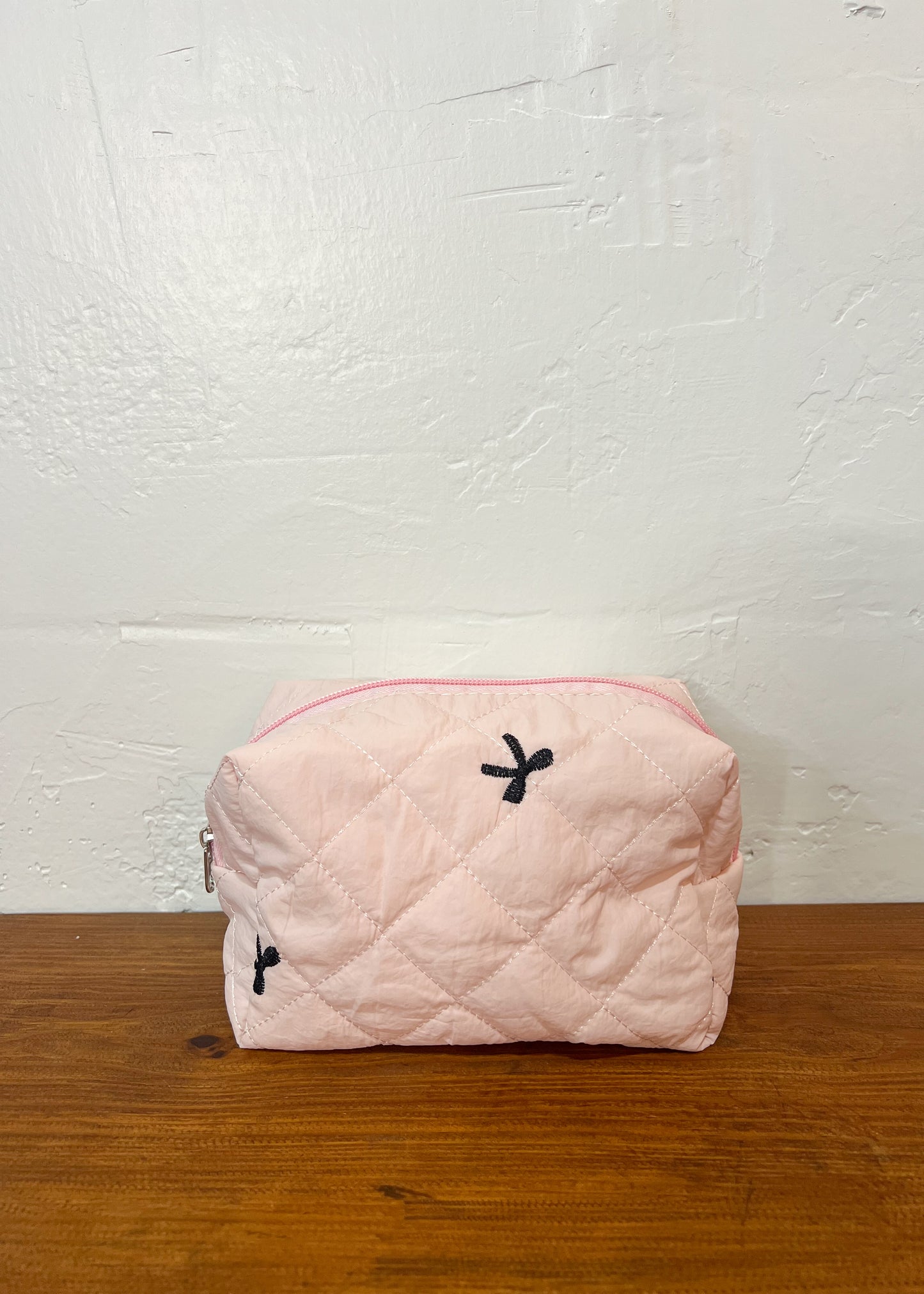 Pink Bow Cosmetic Bags