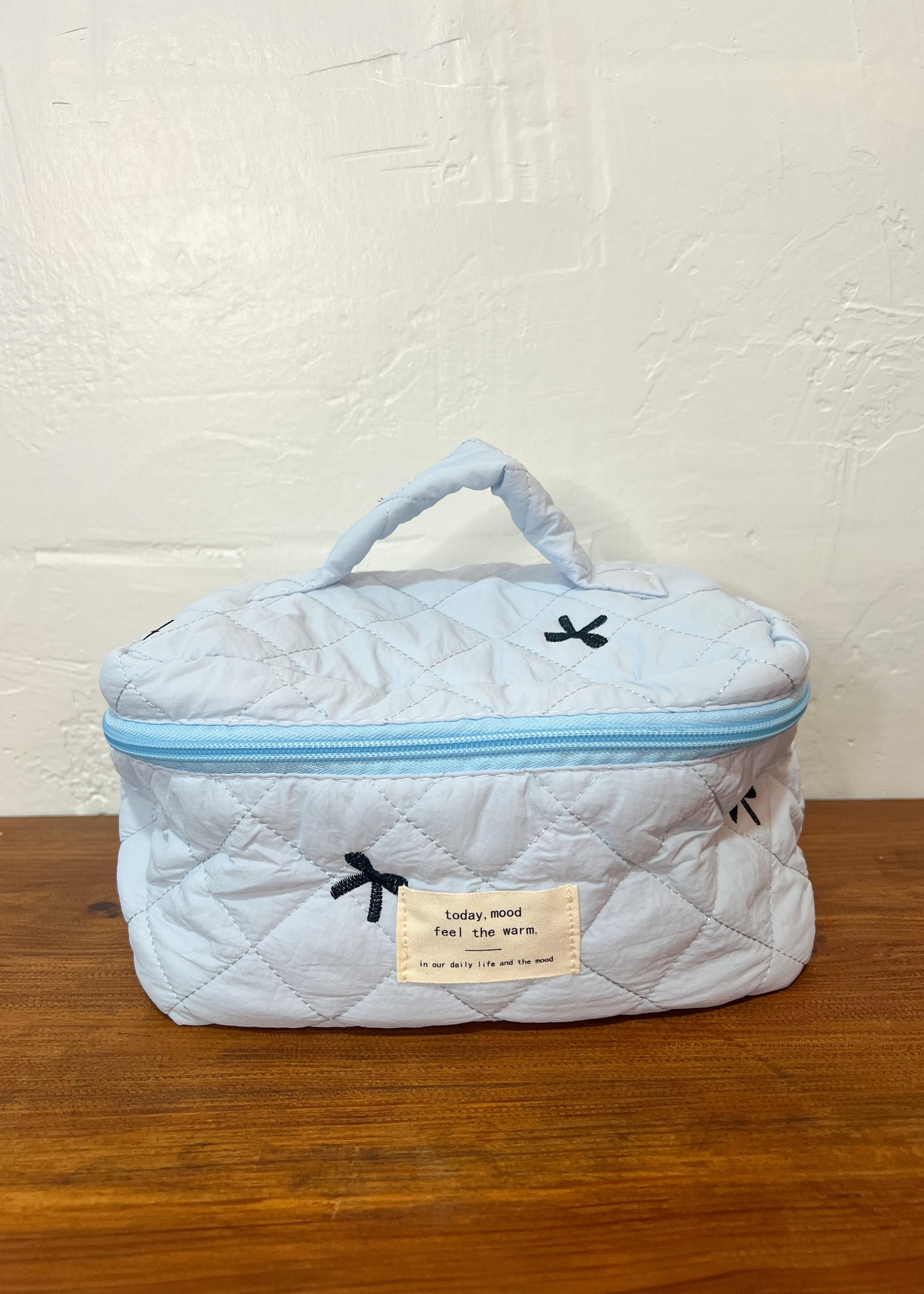 Blue Bow Cosmetic Bags