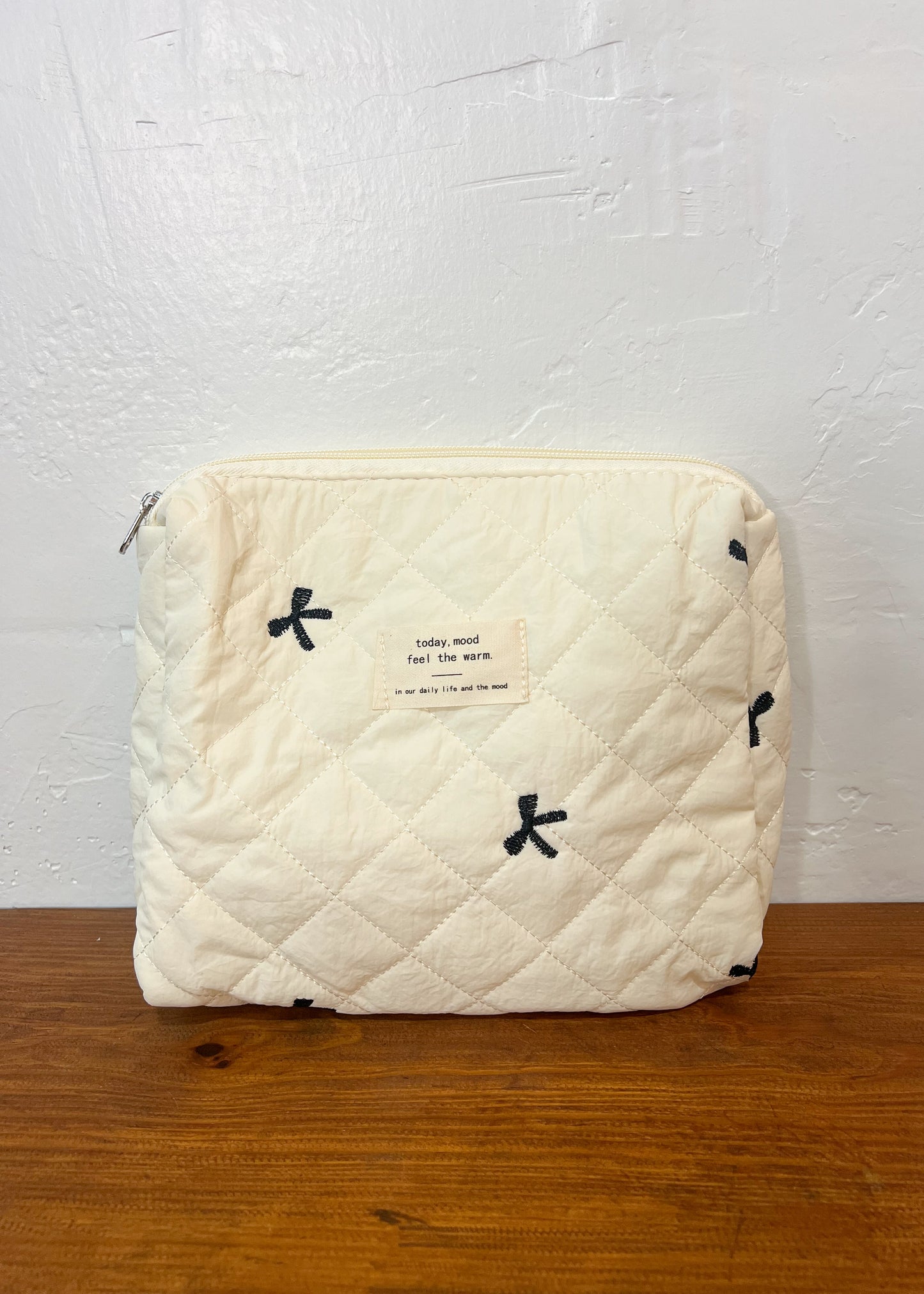 Ivory Bow Cosmetic Bags