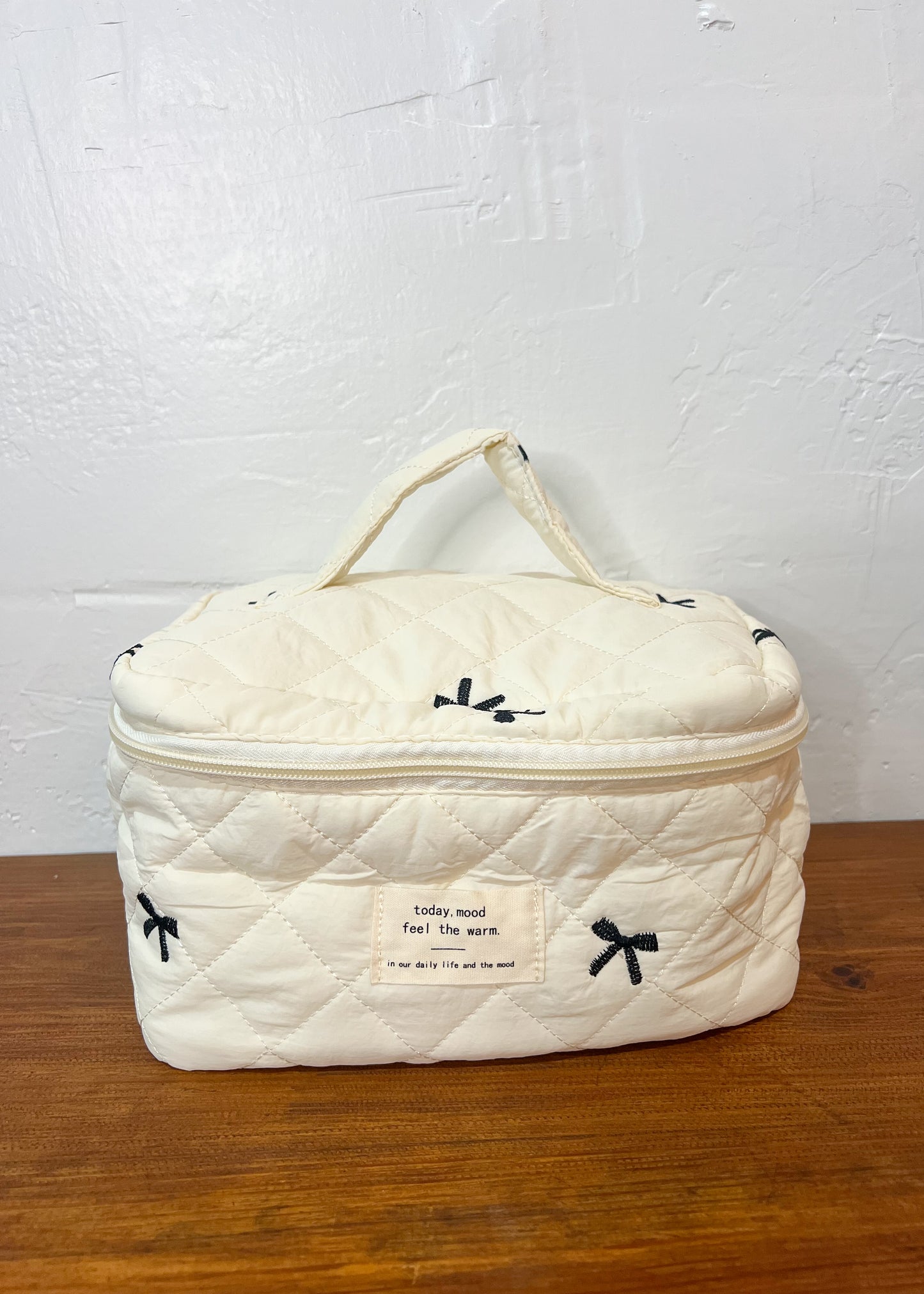 Ivory Bow Cosmetic Bags