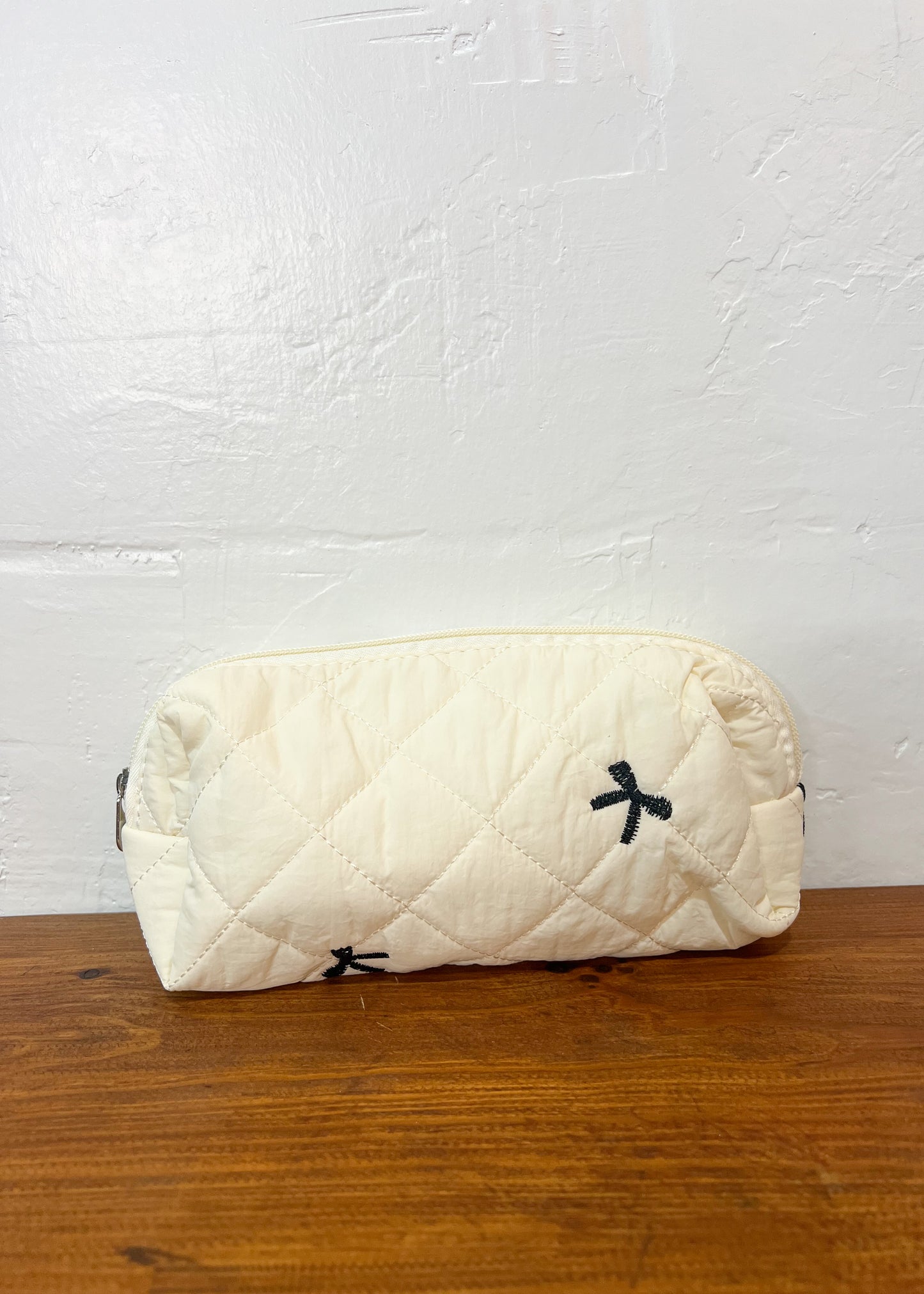 Ivory Bow Cosmetic Bags