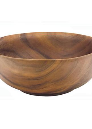 Acaciaware Round Bowl w/ Pedestal Base