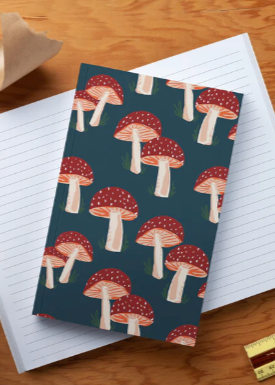 Navy Mushroom Denik Classic Layflat Lined Notebook