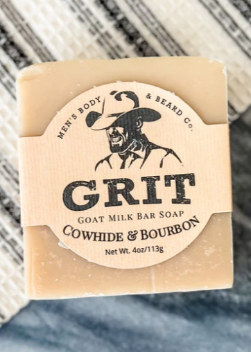 Cowhide & Bourbon GRIT Goat Milk Bar Soap