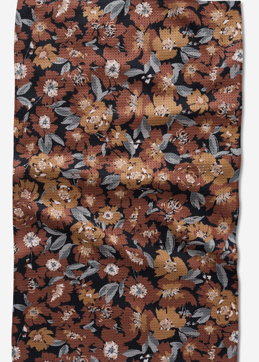 Vintage Floral Natural Tea Towel