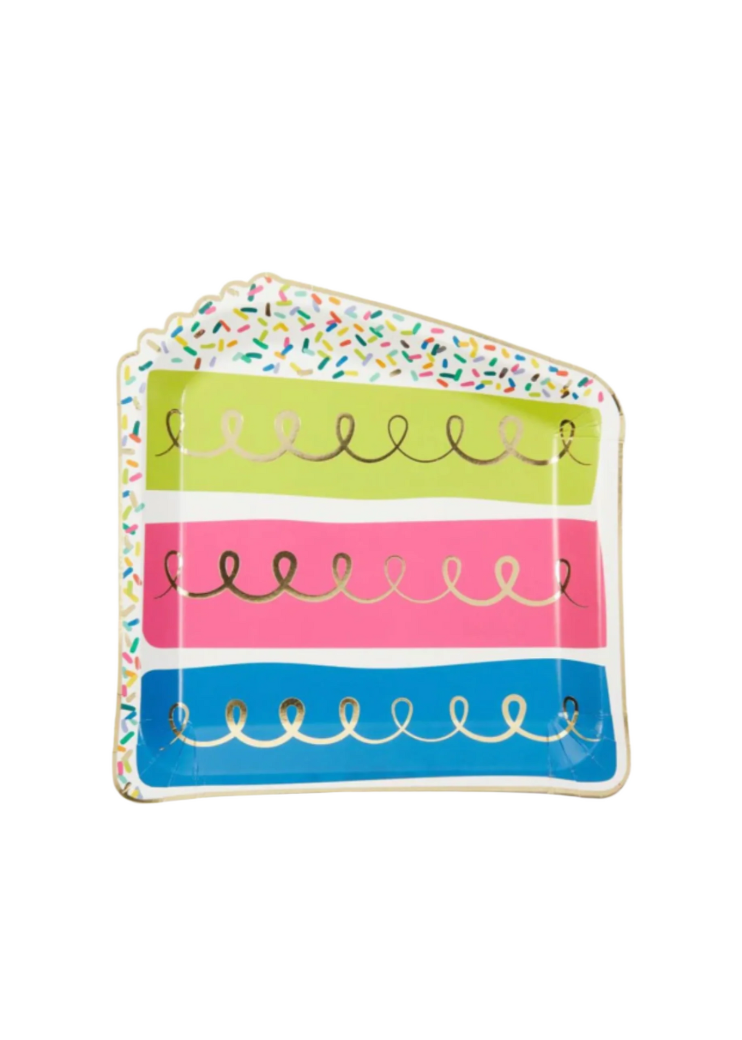 Sprinkle Birthday Cake Slice Lunch Plate