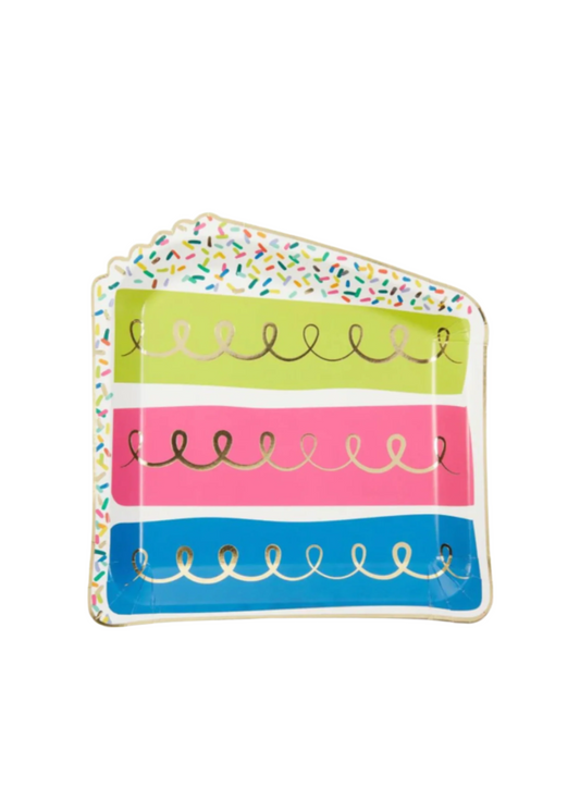 Sprinkle Birthday Cake Slice Lunch Plate