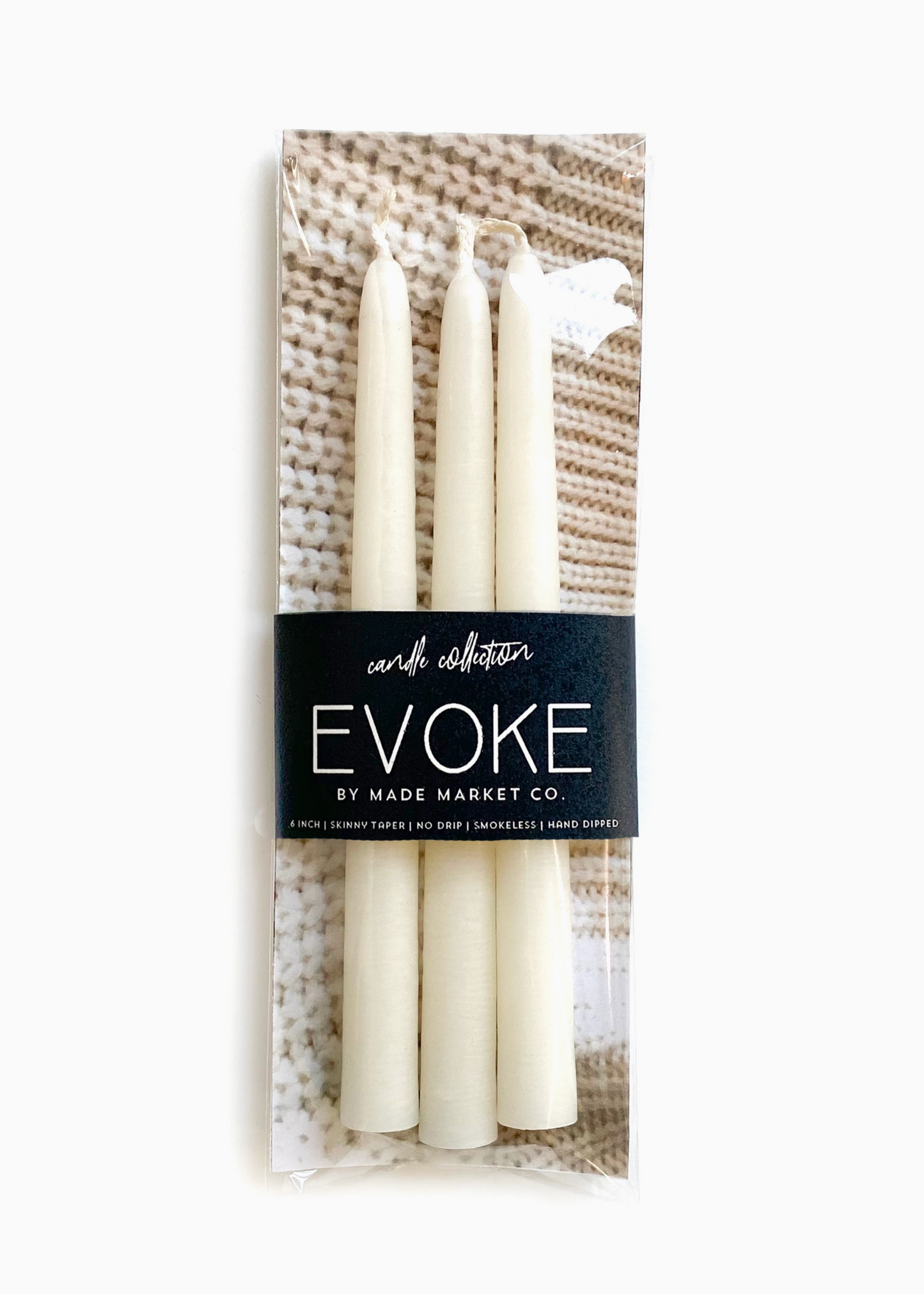 Skinny Taper Candles - Christmas White