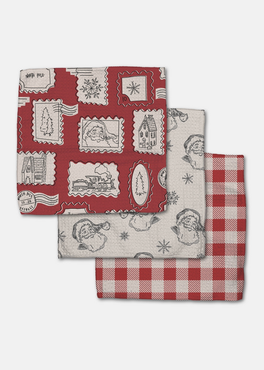 Christmas Santa Dishcloth Set