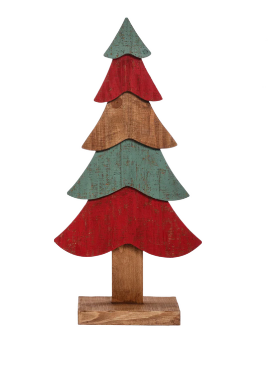 Wooden Christmas Tree Decor