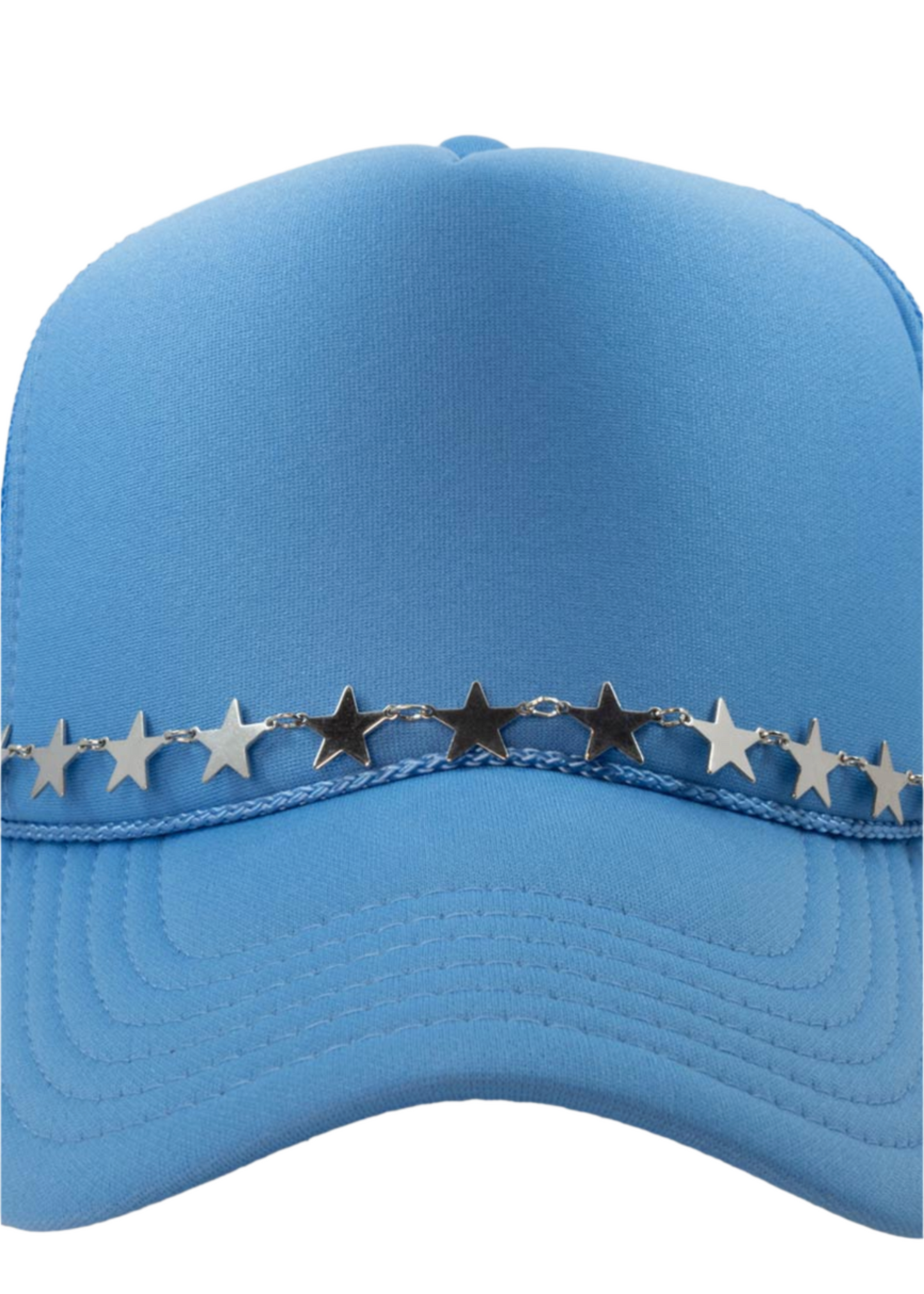 Silver Stars Hat Chain