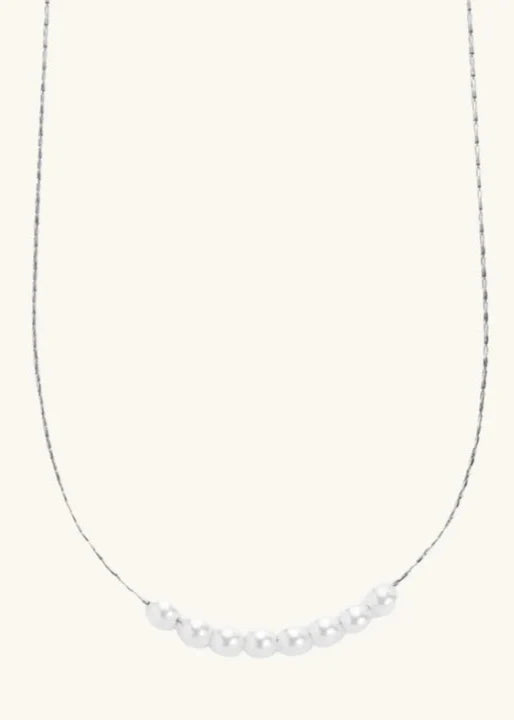 Silver Nina Pearl Necklace