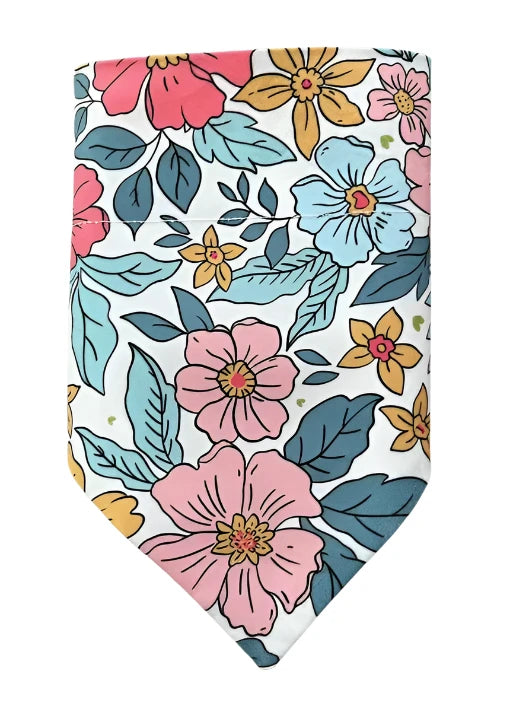 pink and blue dog bandana