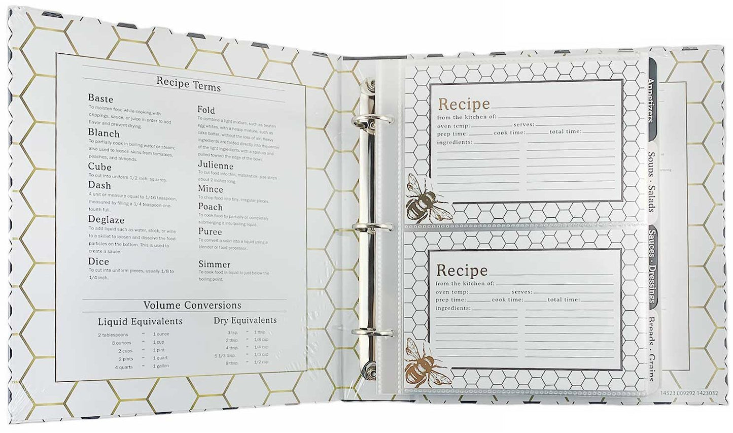 Honeycomb Hive Pocket Page Recipe Book